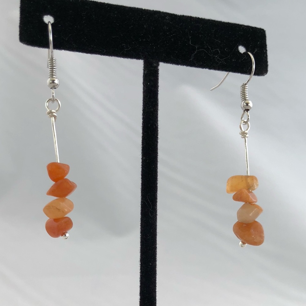 Handmade stone earrings